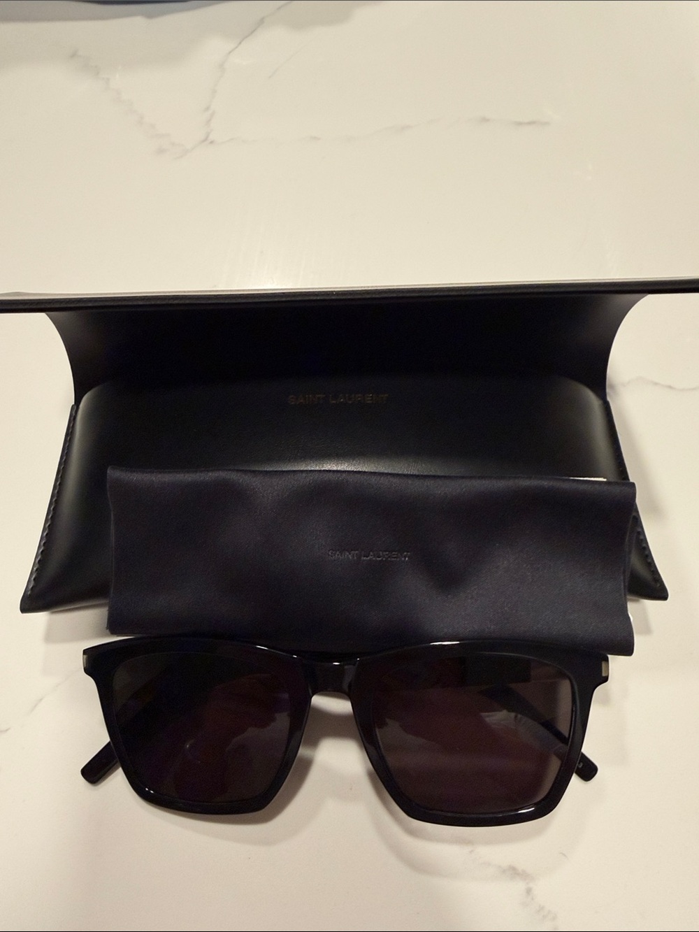 Saint Laurent Black Sunglasses with Case